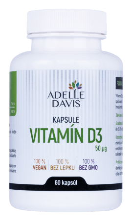 Adelle Davis - Vitamin D3, 60 kapslí
