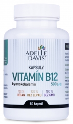 Adelle Davis - Vitamin B12 500 mcg, 60 kapslí