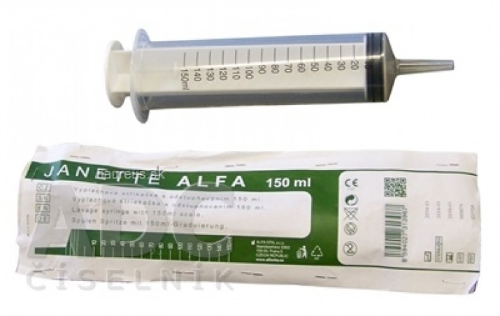 JANETTE ALFA sterilní Výplachovou stříkačka s odstupňováním 150 ml 1x1 ks