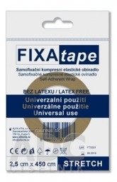 FIXAtape STRETCH samofixačné kompresní elastické obinadlo, bez latexu 2,5cm x 450cm, 1x1 ks