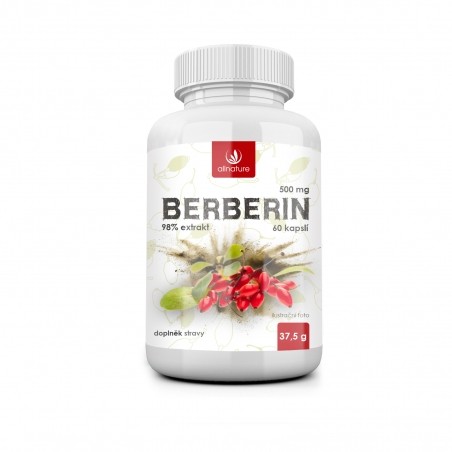 Berberin Extrakt 98% 500 mg 60 kapslí