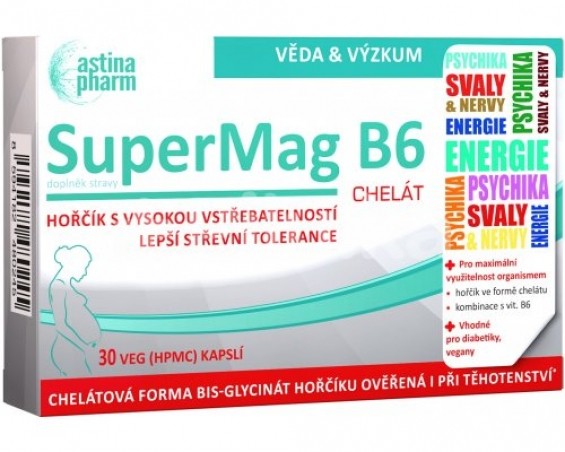 SUPERMAG B6 chelát 30cps Astin Pharm