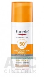 Eucerin SUN OIL CONTROL TINTED SPF 50+ MEDIUM krémový gel na opalování na obličej, tónovací-středně tmavý 1x50 ml