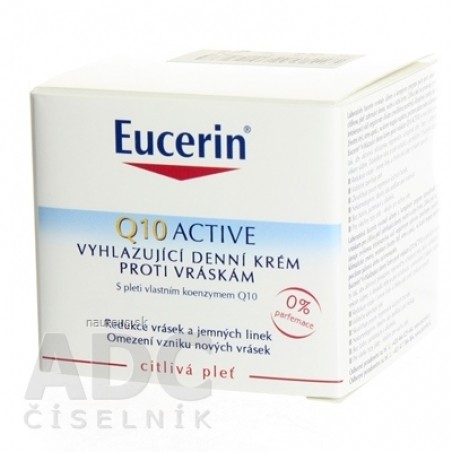 Eucerin Q10 ACTIVE denní krém proti vráskám vyhlazující na citlivou pokožku 1x50 ml