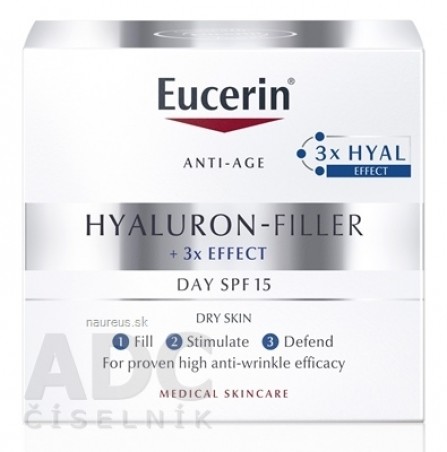 Eucerin HYALURON-FILLER denní krém proti vráskám intenzivní vyplňující krém pro suchou pleť 1x50 ml