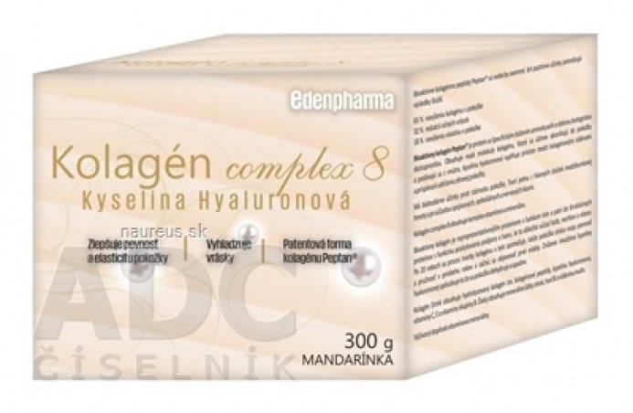 EDENPharma Kolagen complex 8 Kyselina Hyaluronová prášek příchuť mandarinka 1x300 g