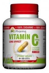 BIO Pharma Vitamin C 500mg Long Effect cps 60 + 60 (100% ZDARMA) (120 ks)