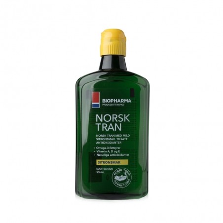 Rybí olej - NORSK TRAN - Přírodní citronová příchuť 375 ml