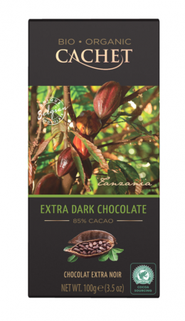 CACHET čokoláda Tanzania Organic hořká 85% 100g