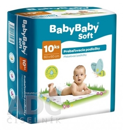 BabyBaby Soft Podložky přebalovací 60x60 cm 1x10 ks