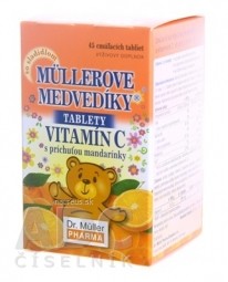 Müllerová medvídci - vitamin C tbl s příchutí mandarinky 1x45 ks