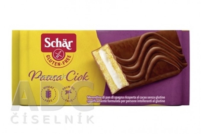 Schär PAUSA CIOK jemné pečivo bez lepku, s mléčným krémem, v čokoládě 10x35 g (350 g)
