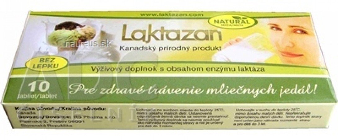 LAKTAZAN tablety tbl enzym laktáza s příchutí máty 1x10 ks
