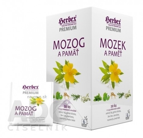HERBEX Premium MOZEK A PAMĚŤ bylinná směs, čaj 20x1,5 g (30 g)