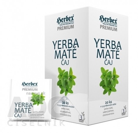 HERBEX Premium yerba mate ČAJ bylinná směs 20x1,5 g (30 g)