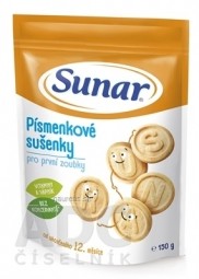Sunar Písmenkové sušenky pro první zoubky (od ukonč. 12. měsíce) 1x150 g
