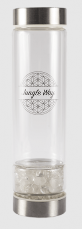 Designová skleněná láhev s křišťálem