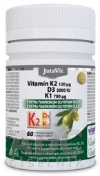 JutaVit Vitamin K2 120 µg, D3 2000 IU, K1 700 µg měkké tobolky 1x60 ks