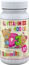 VITAMIN D3 400 IU Gummies - Clinical pektinové bonbóny s malinovou příchutí 1x60 ks