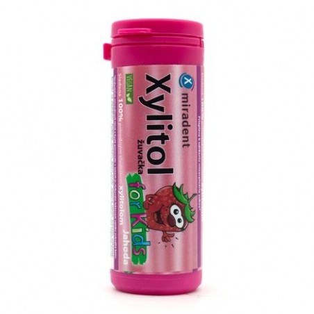 Žvýkačky Xylitol pro děti jahodové 30ks