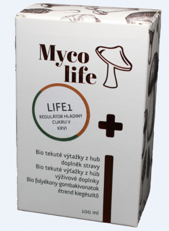 MYCOLIFE-LIFE 1 bio Maitake bio Mandla, 100 ml - Pomocník při vysoké hladině cukru v krvi