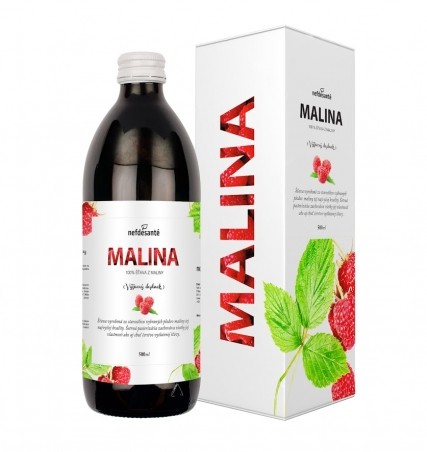 MALINA (100% šťáva z plodů maliny s přídavkem vitamínu C 500 ml)