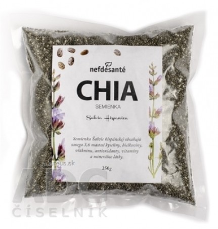 Chia semínka semena Šalvěje (Salvia Hispanica) 1x250 g