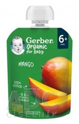 Gerber Organic Kapsička Mango bio ovocná svačinka (od ukonč. 6. měsíce) 1x90 g