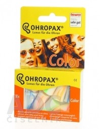 OHROPAX COLOR Ušní vložky v plastovém obalu 1x8 ks