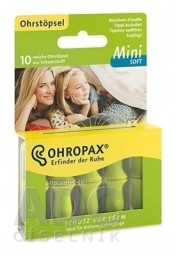 OHROPAX Mini SOFT Ušní vložky v plastové krabičce 1x10 ks