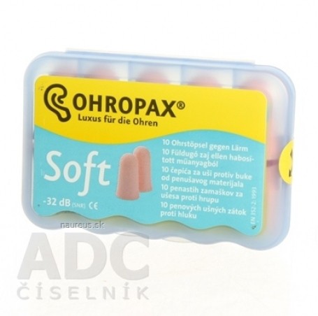 OHROPAX SOFT Ušní vložky v plastovém obalu 1x10 ks
