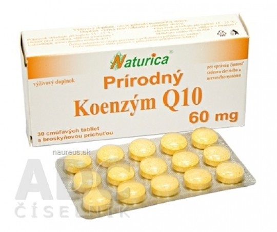 Naturica Přírodní KOENZYM Q10 60 mg tbl (cucavé tablety) 1x30 ks