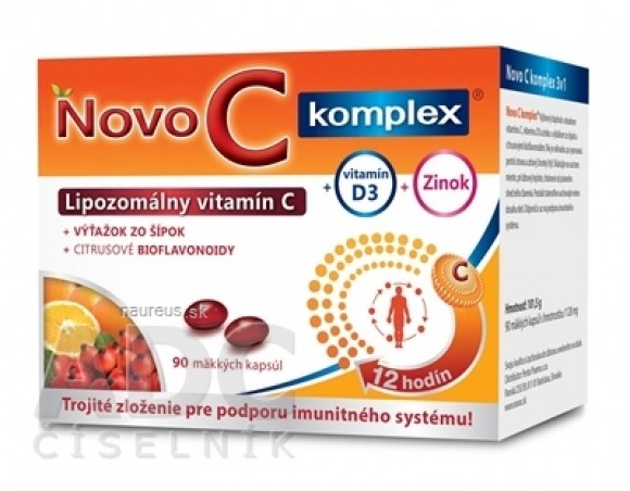 NOVO C KOMPLEX Lipozomální vitamin C + vitamin D3 + zinek, tobolky 1x90 ks