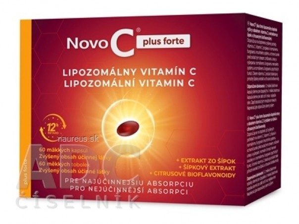 Nově C plus forte lipozomálního VITAMIN C měkké cps, s extraktem ze šipek a citrusovými bioflavonoidy, 1x60 ks