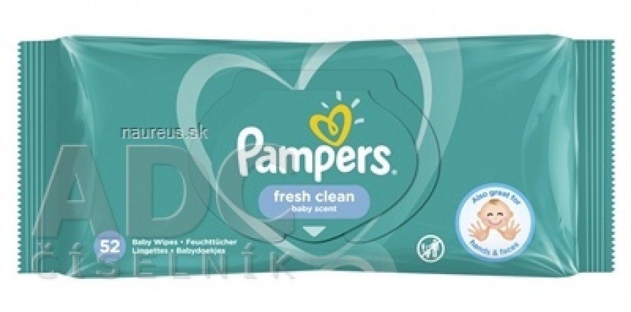 PAMPERS Baby Wipes Fresh Clean vlhčené ubrousky 1x52 ks