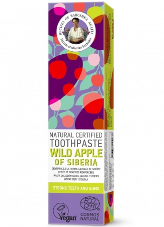RBA Přírodní certifikovaná zubní pasta - Divoké sibiřské jablko - Silné zuby a dásně