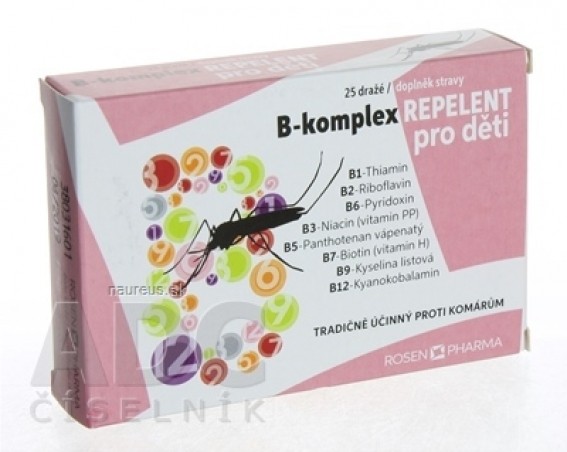 B - komplex REPELENT pro děti - RosenPharma tbl (dražé) 1x25 ks