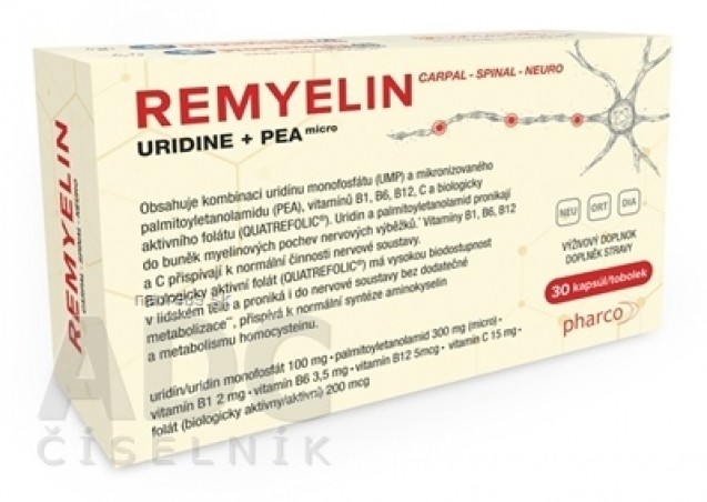 REMYELIN cps Uridine + PEA micro + vitamíny B, C 1x30 ks