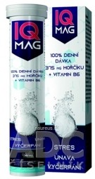 Naturprodukt IQ MAG Hořčík 375 mg + Vitamin B6 šumivé tablety 1x20 ks