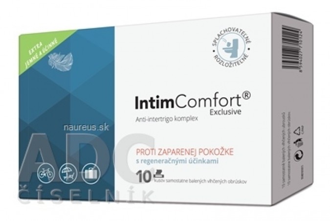 INTIMComfort Vlhčené ubrousky anti-intertrigo komplex 1x10 ks