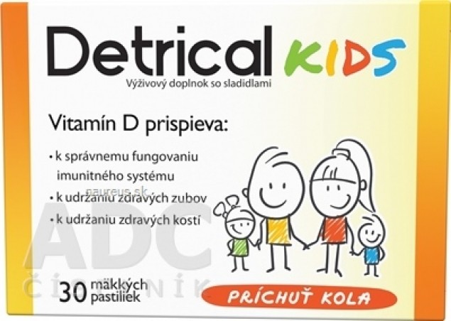 Detrical Kids Vitamin D s příchutí kola pastilky 1x30 ks