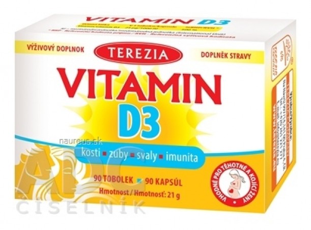 TEREZIA Vitamin D3 1000 IU cps 1x90 ks