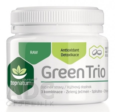 topnatur GREEN TRIO tbl (spirulina, chlorella, zelený ječmen) 1x180 ks