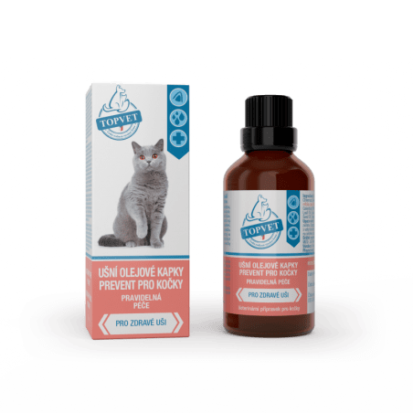 Ušní olejové kapky prevent pro kočky 50ml