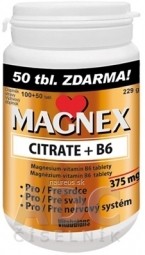 Vitabalans MAGNEX CITRATE + B6 tbl 100 + 50 zdarma (150 ks)