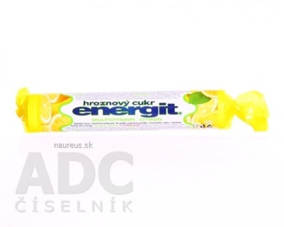 Energit hroznový cukr MULTIVITAMÍN, Citron pastilky 1x17 ks (37,4 g)