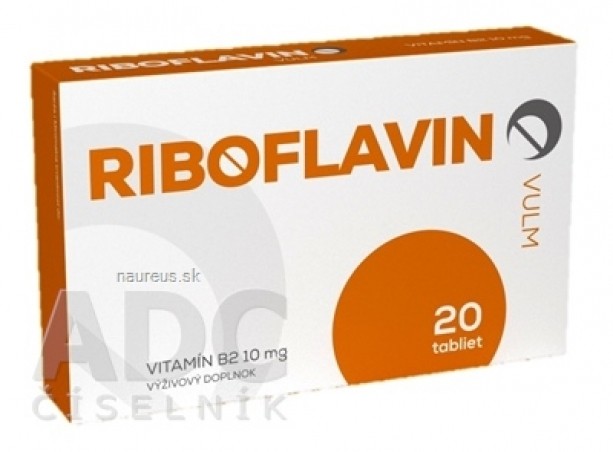 VULM Riboflavin tbl (vitamin B2 10 mg) 1x20 ks