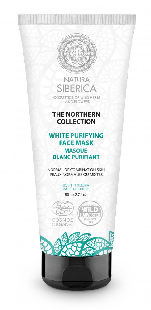 Levně Natura Siberica Severská bílá čistící maska na obličej 80 ml