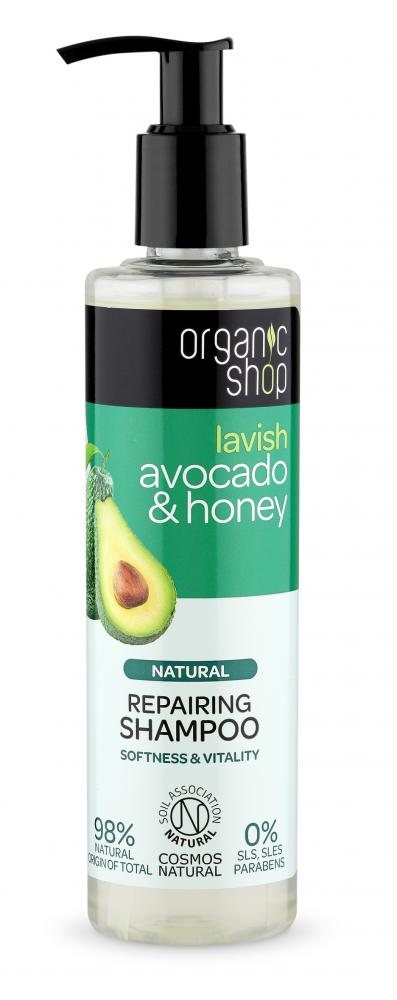 Levně Organic Shop Organic Shop - Avokádo & Med - Obnovující šampon 280ml 280 ml