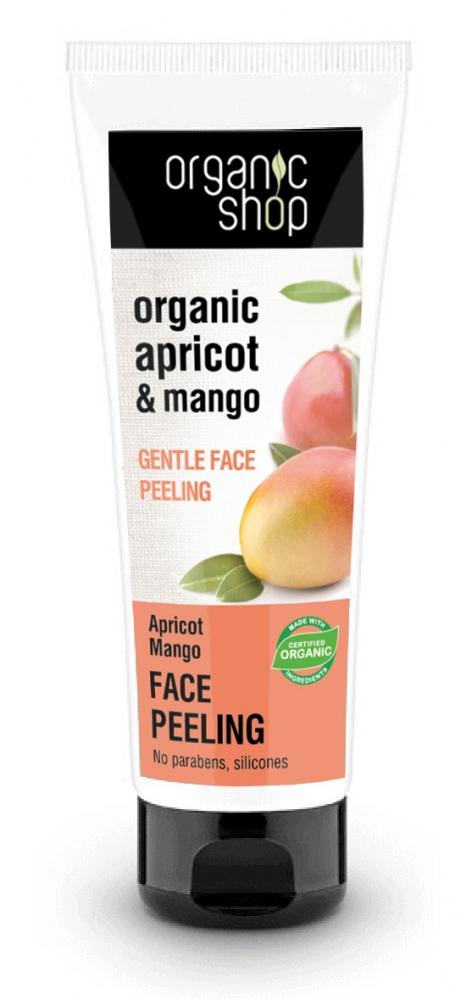Organic Shop - Meruňka & Mango - Jemný peeling na obličej 75 ml